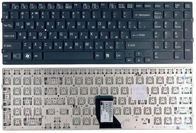 Клавиатура для ноутбука Sony VPC-CB, VPC-CB17 черная