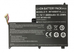 Аккумулятор (батарея) для ноутбука Clevo (W740BAT-6) W740, 4800mAh