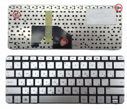 Клавиатура для ноутбука HP Mini 110-3000, Compaq CQ10-400, Серебристая