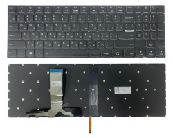 Клавиатура для ноутбука Lenovo Legion Y530-15ICH чёрная с белой окантовкой, с подсветкой, ВИД2