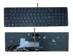 Клавиатура для ноутбука HP ProBook 450 G3, 455 G3, 470 G3, чёрная с подсветкой
