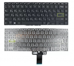 Клавиатура для ноутбука Asus VivoBook 14 K413, X421, S433, чёрная без рамки