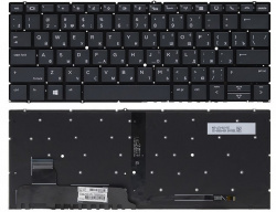 Клавиатура для ноутбука HP EliteBook x360 830 G6, черная с подсветкой