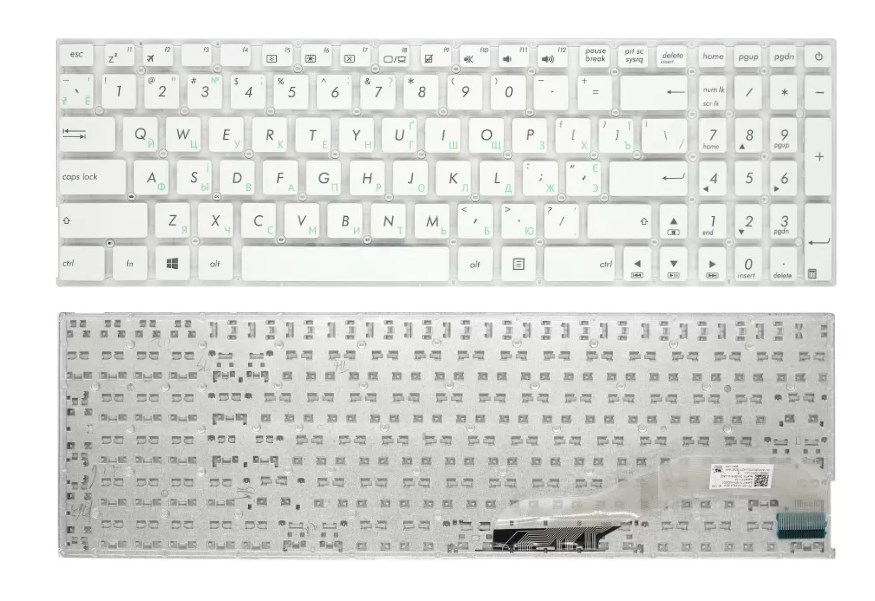 Клавиатура для ноутбука Asus K540, R540, X540 белая