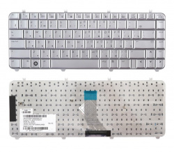 Клавиатура для ноутбука HP dv5-1000, dv5-1100 серебряная