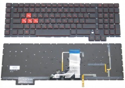 Клавиатура для ноутбука HP Omen 17-an черная с подсветкой