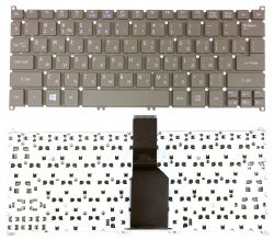Клавиатура для ноутбука Acer Aspire S3, S5, One 756, TravelMate B1 серая