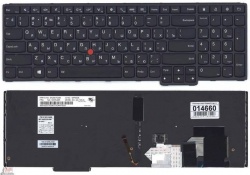 Клавиатура для ноутбука Lenovo Thinkpad Yoga 15 черная с подсветкой