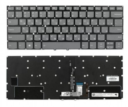 Клавиатура для ноутбука Lenovo Yoga C930-13IKB серая с подсветкой